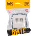 Розетка двойная IEK BRITE RJ11+RJ45 кат.5E РК/Т12-БрЖ BR-KT20-O-1-K36