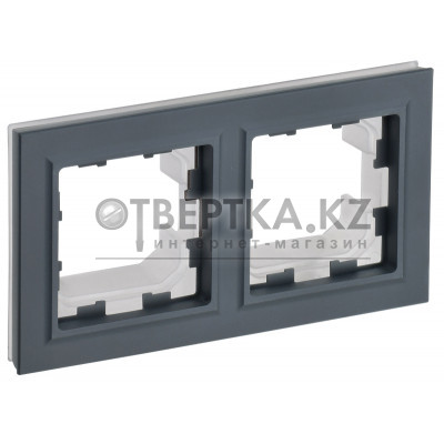 Рамка 2-местная IEK BRITE IP44 РУ-2-БрГ-44 BR-M22-44-K53