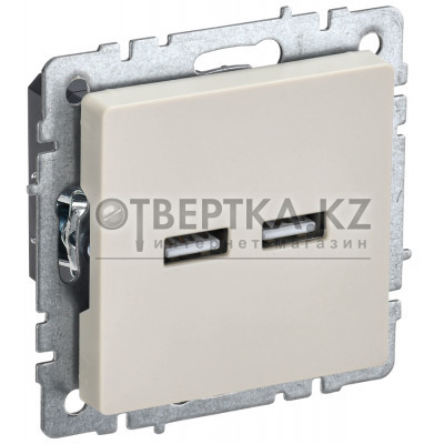 Розетка IEK BRITE USB A+A 5В 3,1А РЮ10-1-БрКр BR-U21-D31-K10