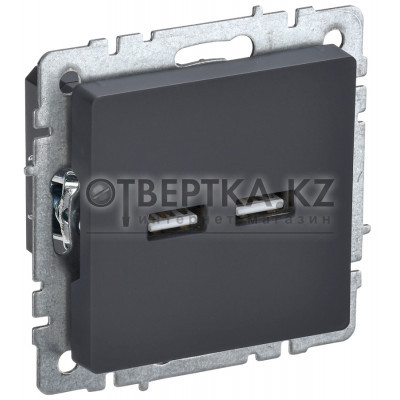 Розетка IEK BRITE USB A+A 5В 3,1А РЮ10-1-БрГ BR-U21-D31-K53