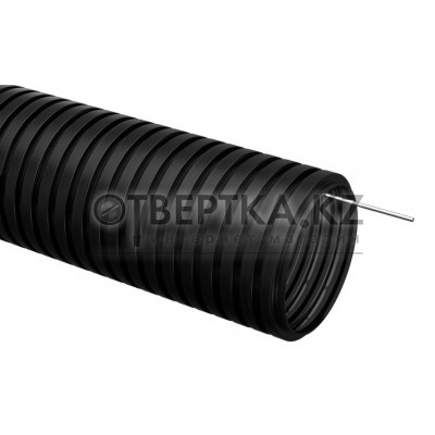 Труба гофрированная ПНД d=16мм с зондом черная (50м) IEK CTG20-16-K02-050-1