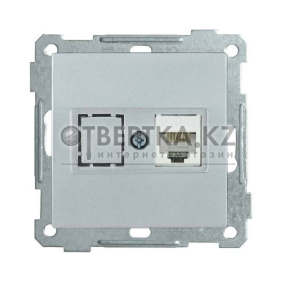 Розетка компьютерная IEK РК10-1-Б RJ45 Cat5e BOLERO EKB15-01-K23