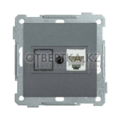 Розетка компьютерная IEK РК10-1-Б RJ45 Cat5e BOLERO EKB15-01-K95