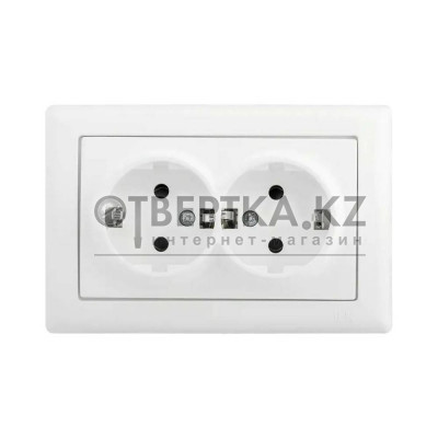 Розетка 2-местная IEK РС21-1-0-ББ 16А BOLERO ERB29-K01-16