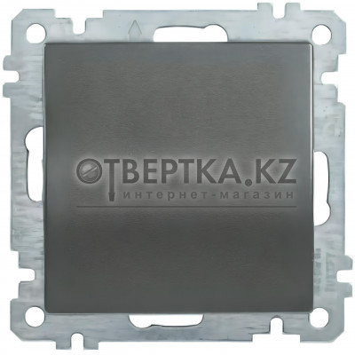 Выключатель 1 клав. IEK ВС10-1-0-Б антрацит EVB10-K95-10