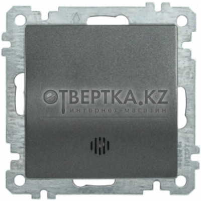 Выключатель 1 клав. инд. IEK ВС10-1-1-Б антрацит EVB11-K95-10