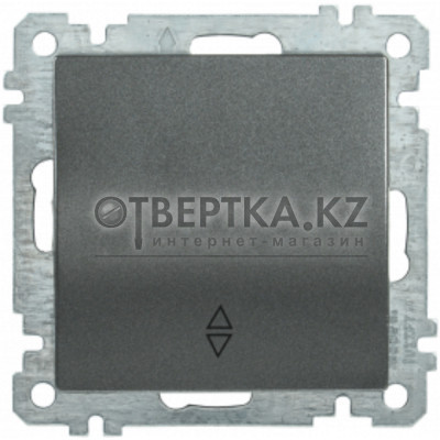 Выключатель 1 клав. IEK ВС10-1-2-Б антрацит EVB12-K95-10