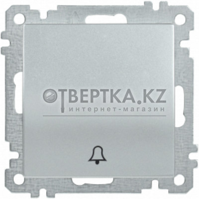 Выключатель 1 клав. IEK ВС10-1-4-Б серебреный EVB14-K23-10