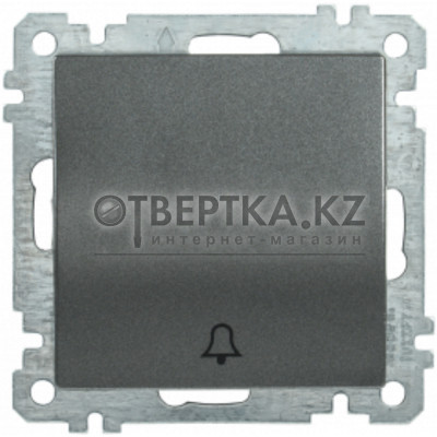 Выключатель 1 клав. IEK ВС10-1-4-Б антрацит EVB14-K95-10