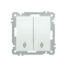 Выключатель 2 клав. IEK ВС10-2-2-Б белый в Кокшетау