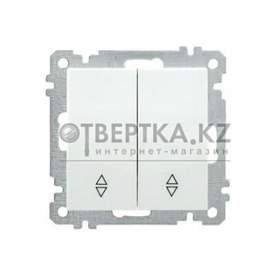 Выключатель 2 клав. IEK ВС10-2-2-Б белый EVB22-K01-10-1