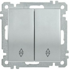 Выключатель 2 клав. IEK ВС10-2-2-Б серебреный в Кокшетау