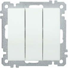 Выключатель 3 клав. IEK ВС10-3-0-Б белый  в Кокшетау