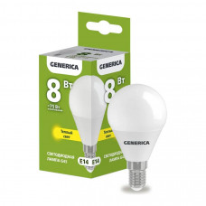 Лампа светодиодная GENERICA LED G45 8Вт 230В 3000К E14 LL-G45-08-230-30-E14-G в Караганде