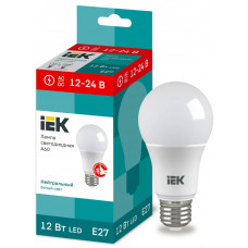 Лампа груша IEK LED A60 12Вт 12-24В 4000К E27 в Актау