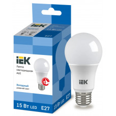Лампа груша IEK LED A60 15Вт 230В 6500К E27 в Актобе
