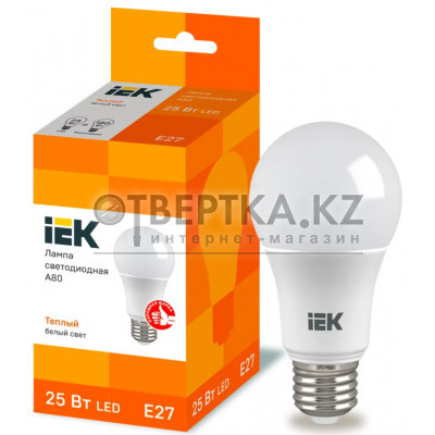 Лампа груша IEK LED A80 25Вт 230В 3000К E27 LLE-A80-25-230-30-E27