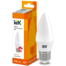 Лампа свеча IEK LED C35 5Вт 230В 3000К E27 в Атырау