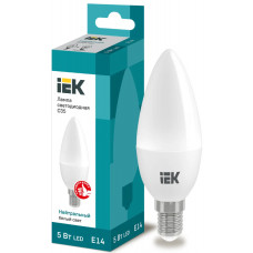 Лампа свеча IEK LED C35 5Вт 230В 4000К E14