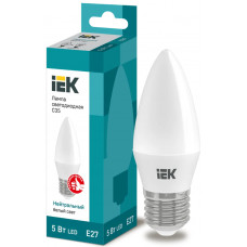 Лампа свеча IEK LED C35 5Вт 230В 4000К E27 в Атырау