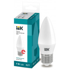 Лампа свеча IEK LED C35 9Вт 230В 4000К E27