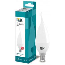 Лампа свеча светодиодная IEK LED CB35 5Вт 230В 4000К E14