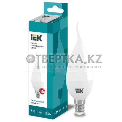 Лампа свеча IEK LED CB35 7Вт 230В 3000К E14 LLE-CB35-7-230-30-E14