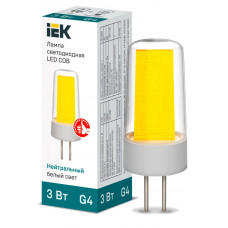 Лампа капсула IEK LED COB 3Вт 230В 4000К G4