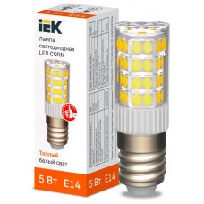 Лампа капсула IEK LED CORN 5Вт 230В 3000К E14 в Караганде