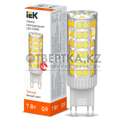 Лампа капсула IEK LED CORN 7Вт 230В 3000К G9 LLE-CORN-7-230-30-G9