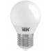 Лампа шар IEK LED G45 5Вт 230В 3000К E27 LLE-G45-5-230-30-E27