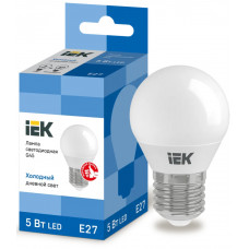 Лампа шар IEK LED G45 5Вт 230В 6500К E27 в Актобе