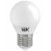 Лампа шар IEK LED G45 5Вт 230В 6500К E27 LLE-G45-5-230-65-E27