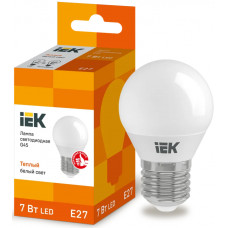Лампа шар IEK LED G45 7Вт 230В 3000К E27 в Кокшетау