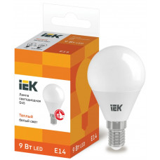 Лампа шар IEK LED G45 9Вт 230В 3000К E14