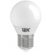 Лампа шар IEK LED G45 9Вт 230В 3000К E27 LLE-G45-9-230-30-E27