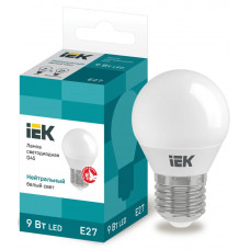 Лампа шар IEK LED G45 9Вт 230В 4000К E27 в Костанае