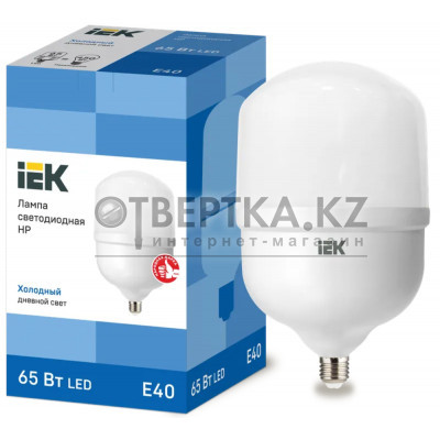 Лампа IEK LED HP 65Вт 230В 6500К E40 LLE-HP-65-230-65-E40