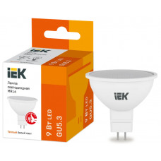 Лампа IEK LED MR16 9Вт 230В 3000К GU5.3 в Алматы