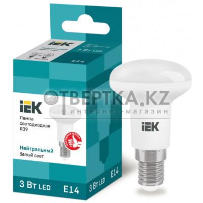 Лампа IEK LED R39 3Вт 230В 4000К E14 LLE-R39-3-230-40-E14