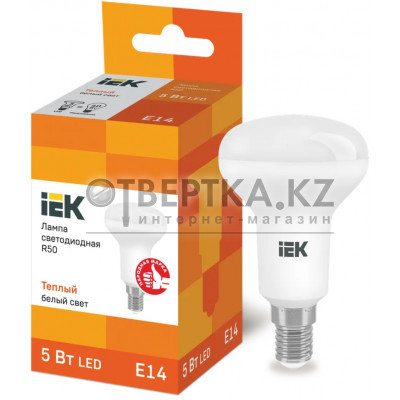 Лампа IEK LED R50 5Вт 230В 3000К E14 LLE-R50-5-230-30-E14