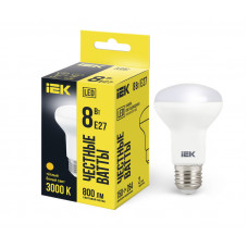 Лампа светодиодная R63 рефлектор 8Вт 230В 3000К E27 IEK в Актау
