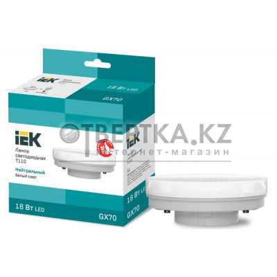 Лампа IEK LED T110 18Вт 230В 4000К GX70 LLE-T110-18-230-40-GX70