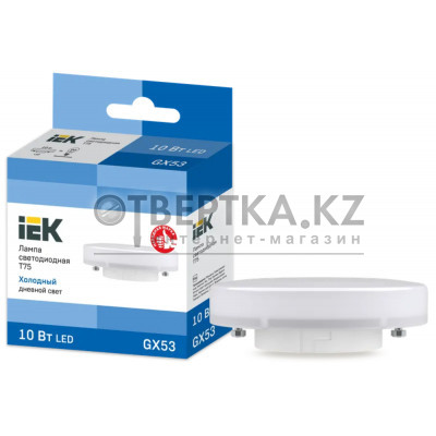 Лампа IEK LED T75 10Вт 230В 6500К GX53 LLE-T80-10-230-65-GX53