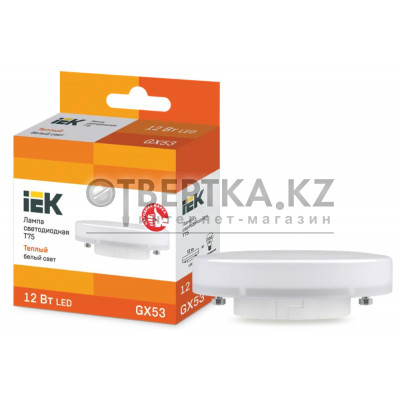 Лампа IEK LED T75 12Вт 230В 3000К GX53 LLE-T80-12-230-30-GX53