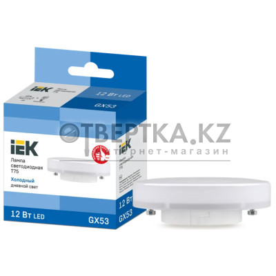 Лампа IEK LED T75 12Вт 230В 6500К GX53 LLE-T80-12-230-65-GX53