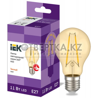 Лампа груша IEK LED A60 11Вт 230В 2700К E27 LLF-A60-11-230-30-E27-CLG
