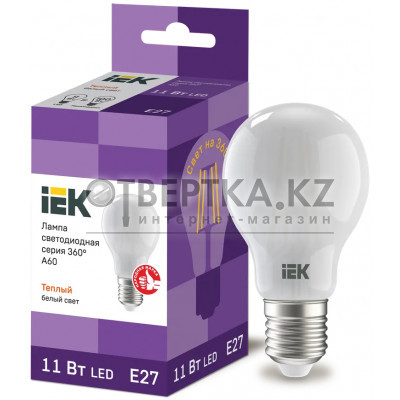 Лампа груша IEK LED A60 11Вт 230В 3000К E27 LLF-A60-11-230-30-E27-FR