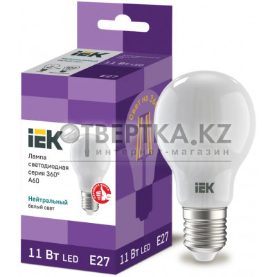 Лампа груша IEK LED A60 11Вт 230В 4000К E27 LLF-A60-11-230-40-E27-FR