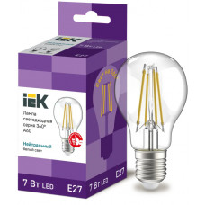 Лампа груша IEK LED A60 7Вт 230В 4000К E27 в Атырау